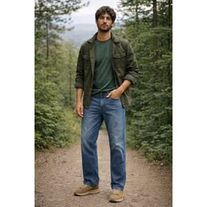 Lucky Brand 181 Relaxed Straight Jeans Men’s 38x30 Medium Wash Denim 100% Cotton